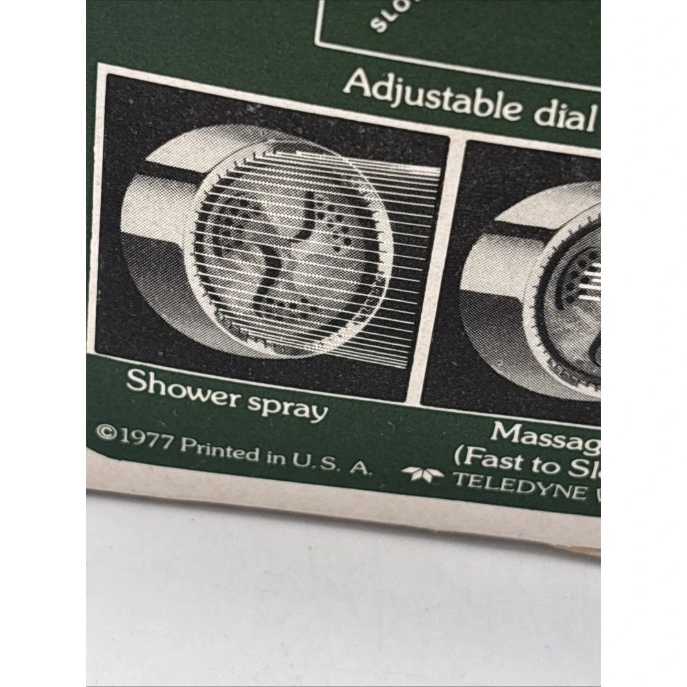 Super saver shower massage water pik SVR – 32 Teledyne 1977 NOS